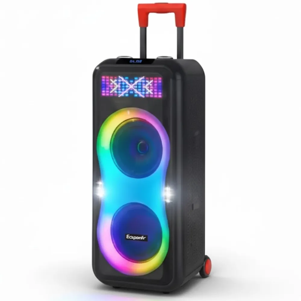 Caixa de Som Ecopower Ep-1922 Cont/micro 8"x2/60W/40W Rms/tws/bt/ 4000 Mah