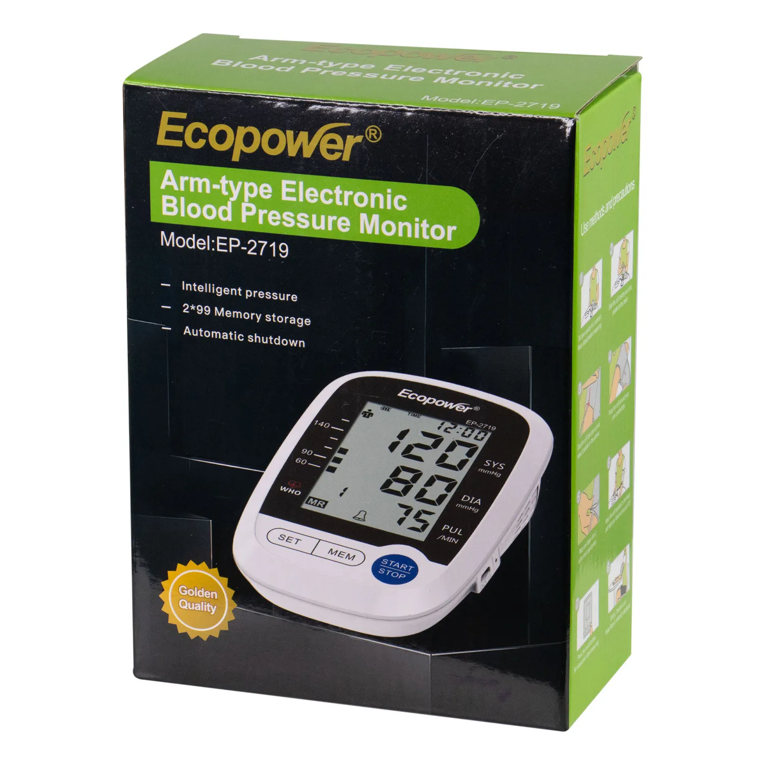 Tensiómetro Digital Ecopower Ep-2719 (Braço)