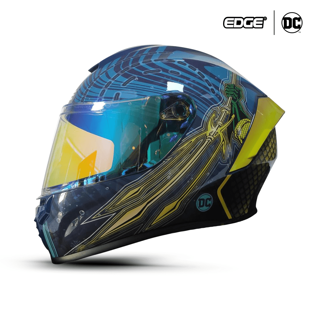 Capacete Edge Frankie Aquaman - Gloss Visor Amarelo / M