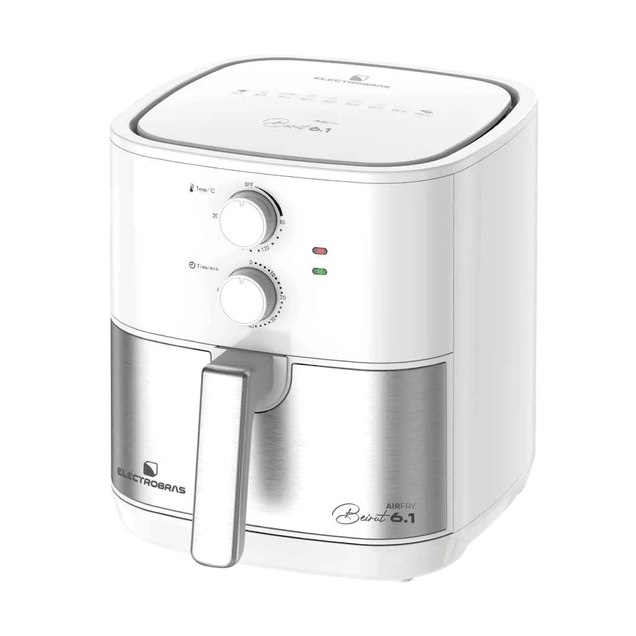 Fritadeira Air Fryer Electrobras Ebaf-61-W Max 6.1L 1900W 220V Branco/Prateado