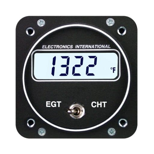 Medidor de Temperatura e Umidade Electronics International EGT/CHT 2-1/4" Canal Único Ec-1