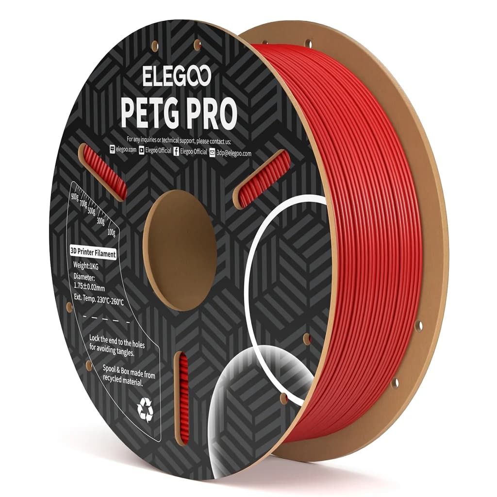 Filamento Petg Pro Elegoo 1KG 1.75Mm Vermelho