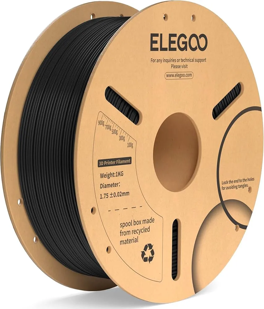 Filamento Pla+ Preto 1KG/1.75MM Elegoo