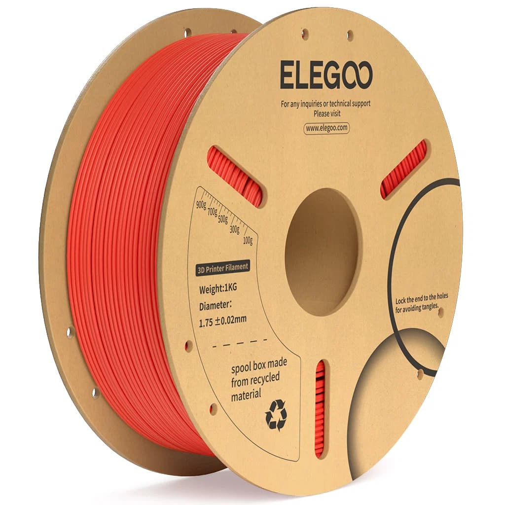 Filamento Elegoo Pla+ para Impressora 3D 1KG 1.75Mm Vermelho