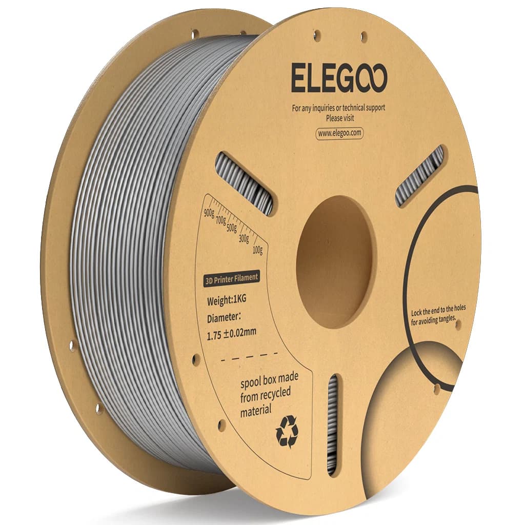 Filamento Pla+ Elegoo para Impressora 3D 1KG 1.75Mm Cinza Espacial