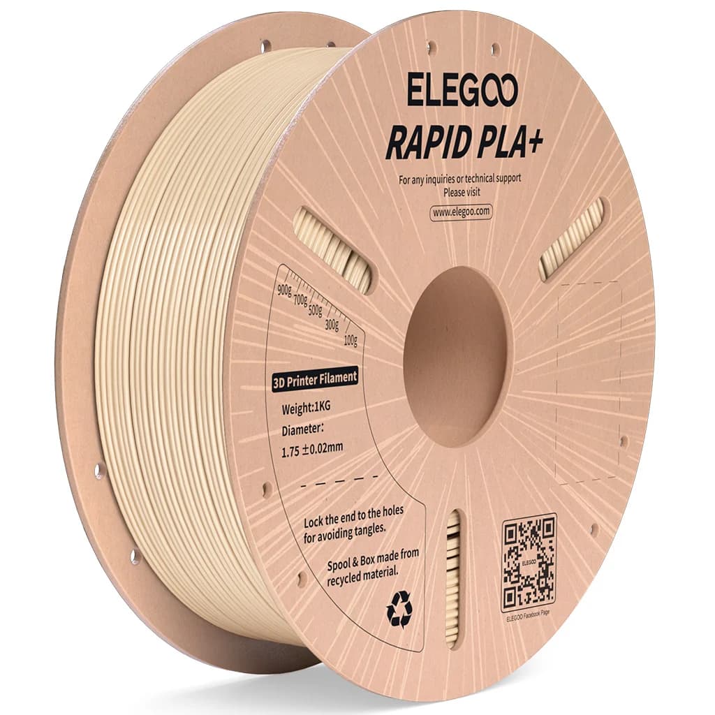Filamento para Impressora 3D Elegoo Rapid Pla+ 1KG/1.75MM Bege