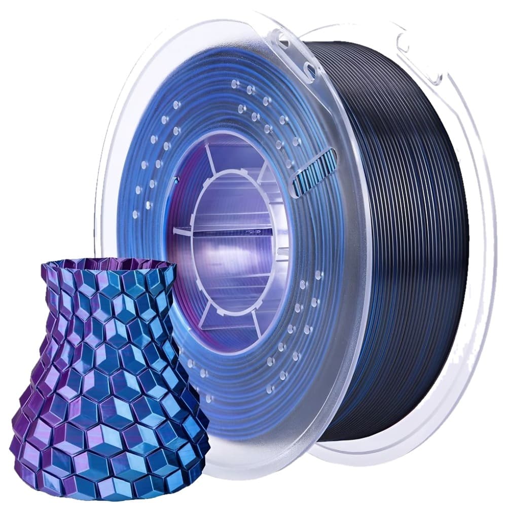 Filamento Silk Pla Elegoo para Impressora 3D 1KG/1.75MM Azul Roxo