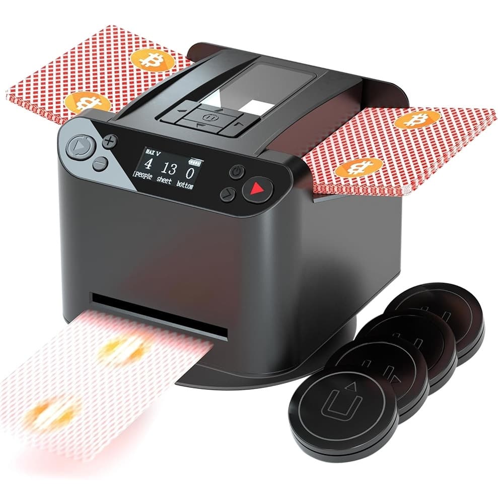 Embaralhador e Distribuidor Automático de Cartas KpaW Max 6 2 Em 1 - Preto