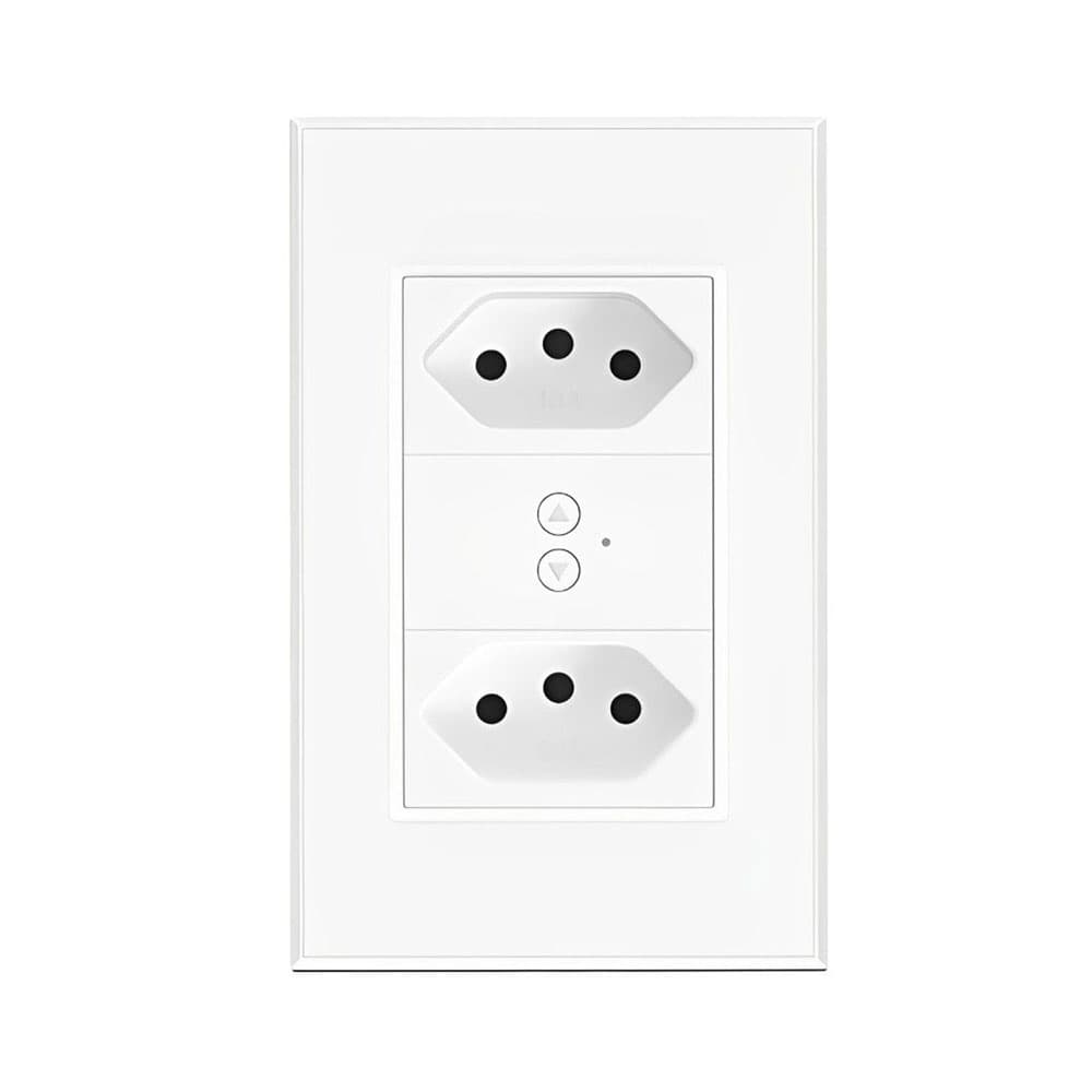 Tomada de Parede Inteligente Moes Wk-Kx-Br2-Wh-Ms 2GANG Wi-Fi Branca