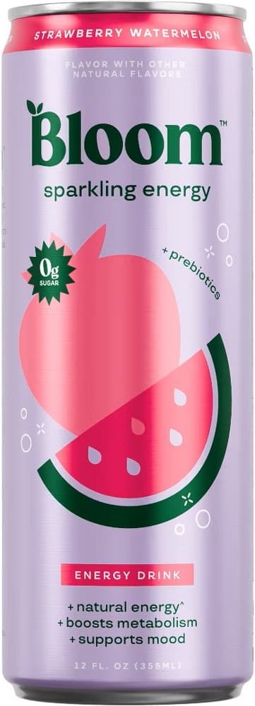 Energético Bloom Sparkling Energy Morango Melancia - 355mL