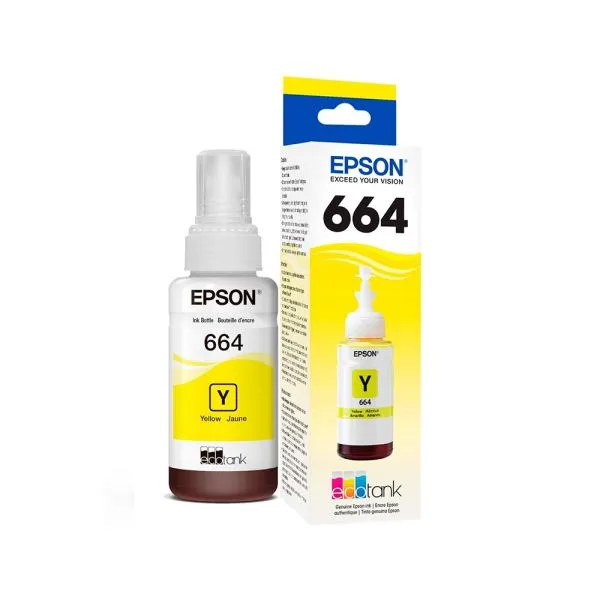 Tinta Epson T664420 70ml L1XX/L2XX/L3XX/L5XX Amarelo