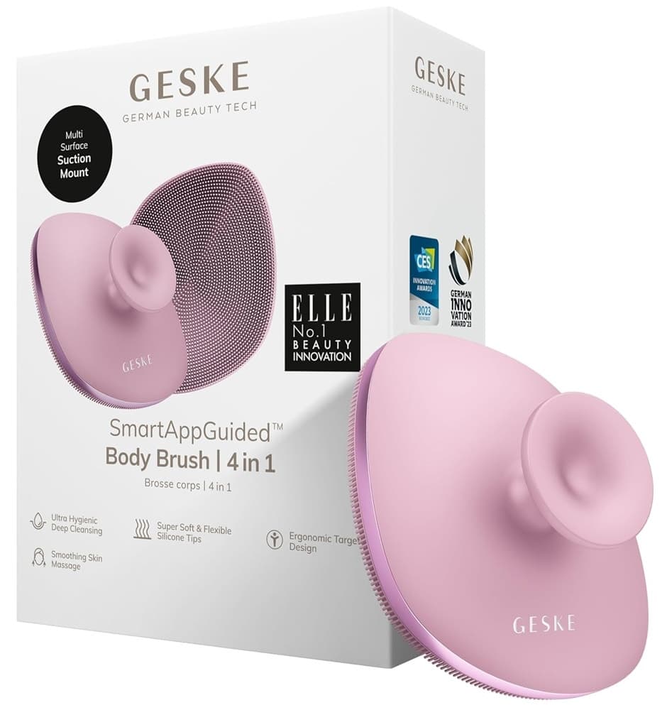 Escova Corporal Geske 4 Em 1 - Rosa