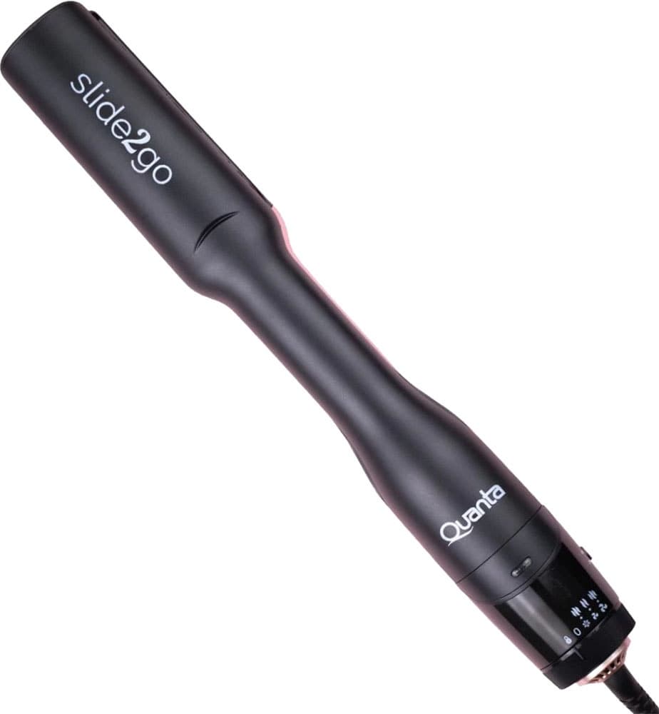 Escova e Alisador 2 Em 1 Quanta Slide2Go Qtal 1600 Bivolt Preto