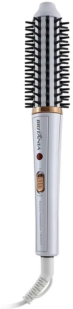 Escova Modeladora Britania Bec04 2 Em 1 210°C/360° Bivolt Branco