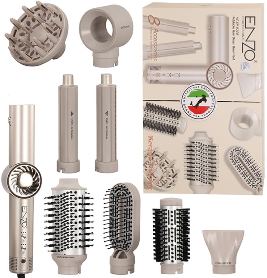 Escova Secadora Enzo En-6208 8 Em 1 1500W 220V 50/60Hz