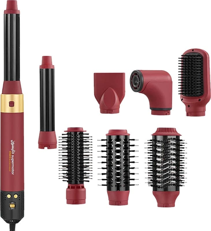 Escova Secadora Enzo En-6223 8 Em 1 1500W 220V 50/60Hz - Vermelha