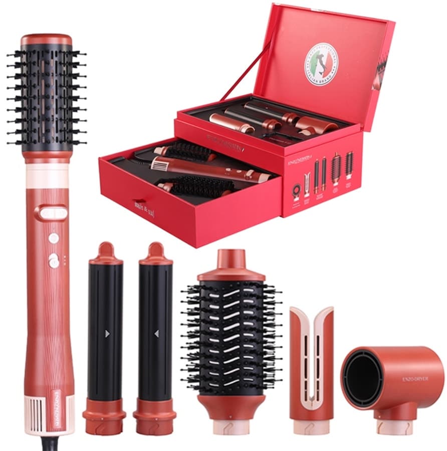Escova Secadora Enzo Keratin 6 Em 1 No-B2 1500W 220V-50/60Hz