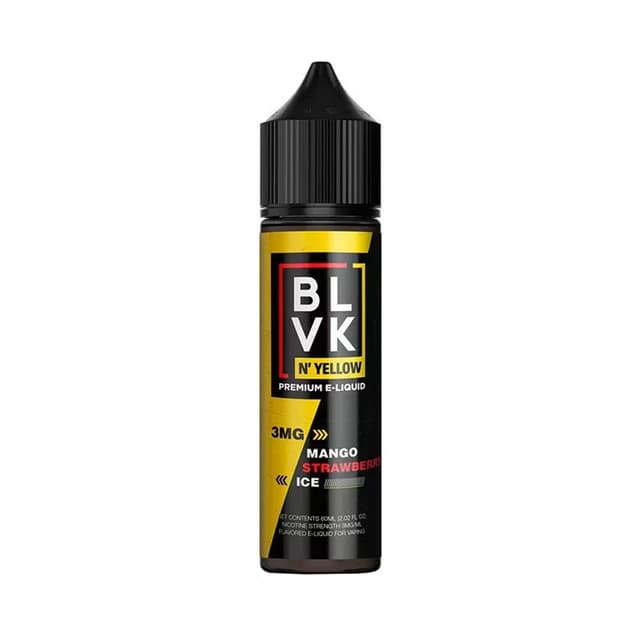 Essência Blvk Yellow Manga Morango Gelo 3MG 60ml