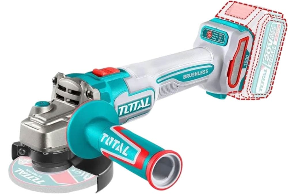 Esmerilhadeira Angular Total Tagli271532 20V com Disco 115MM (2 Baterias)