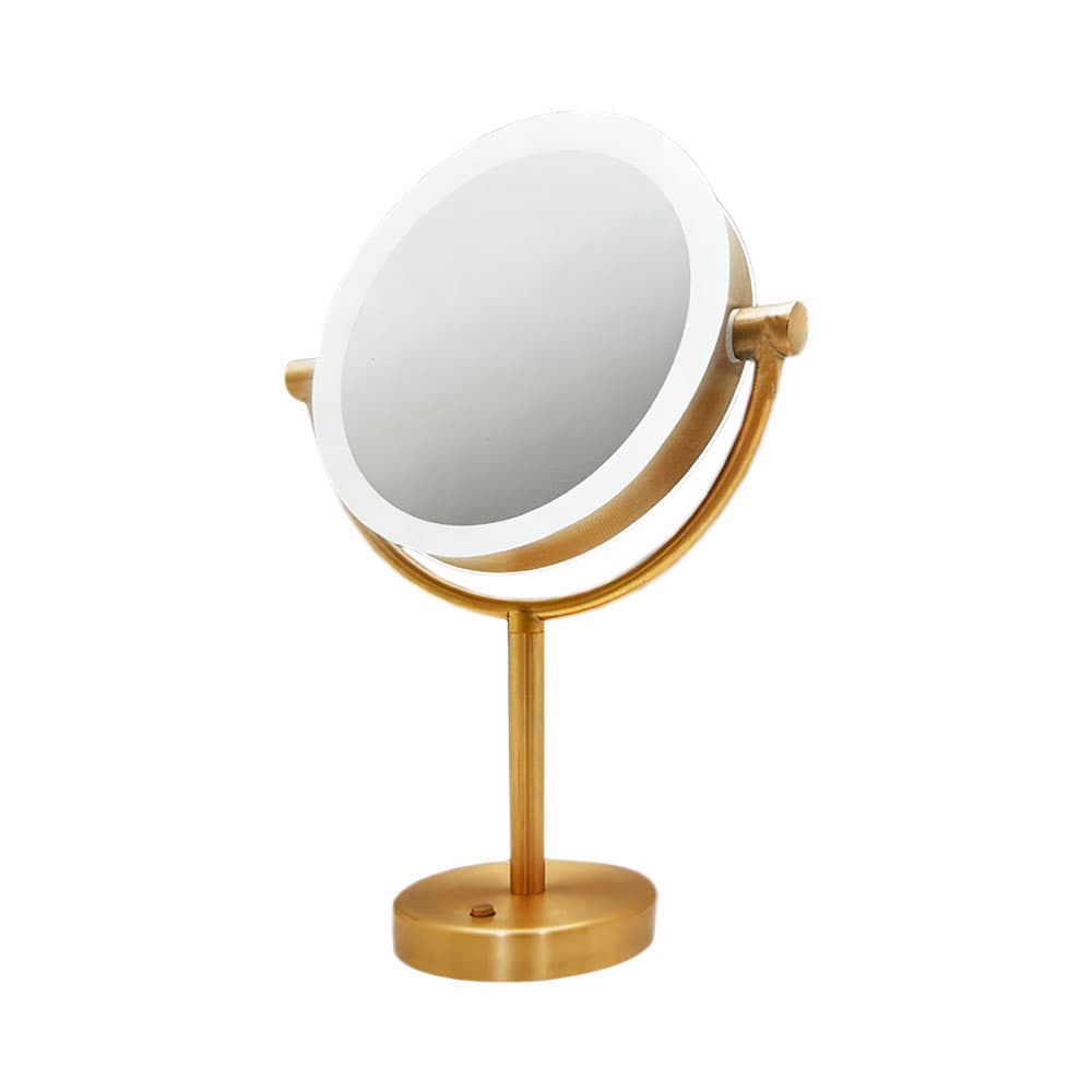 Espelho de Mesa Luxor Lx-18T51B Double Golden 18CM
