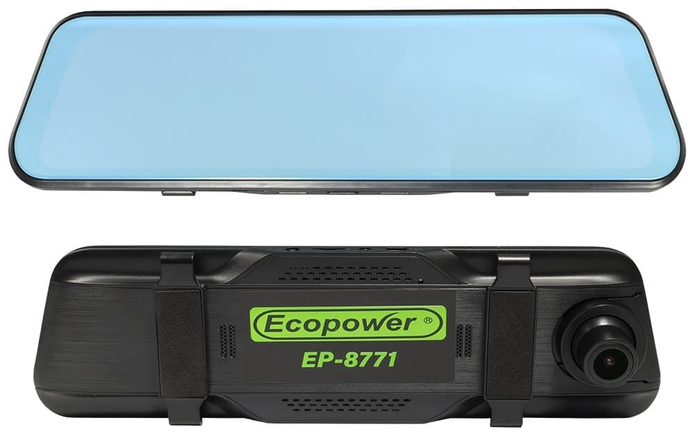 Espelho Retrovisor Ecopower Ep-8771 com Câmera Frontal e Traseira Full HD 1080P