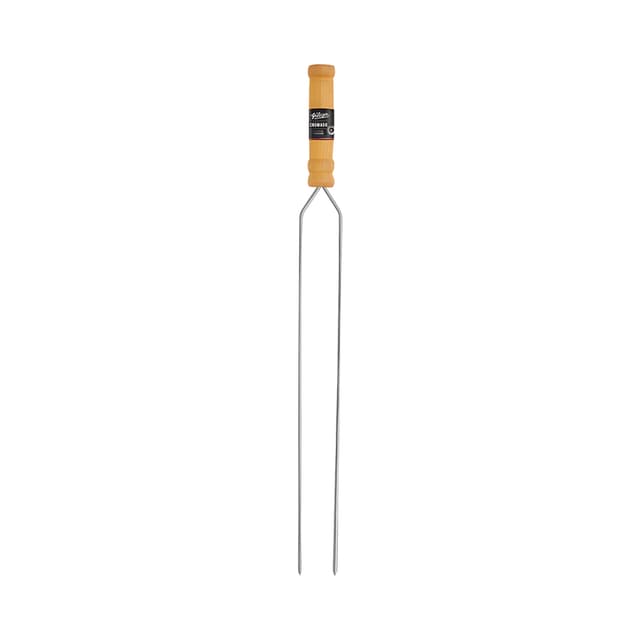 Espeto Duplo de Aço Simples Grilazer Gaucho Grill 85 Cm