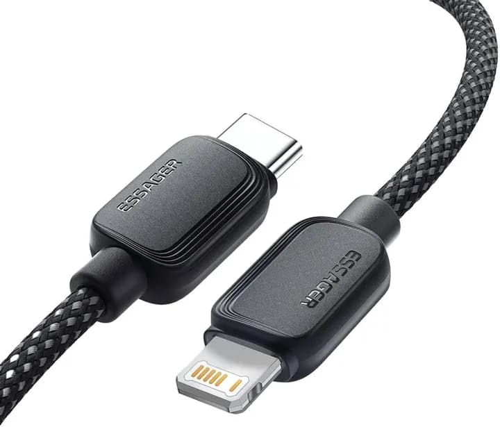 Cabo Essager USB-C para Lightning 1M Preto