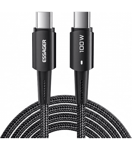 Cabo Essager Exctt1-Cga01 USB-C para USB-C 2M Preto