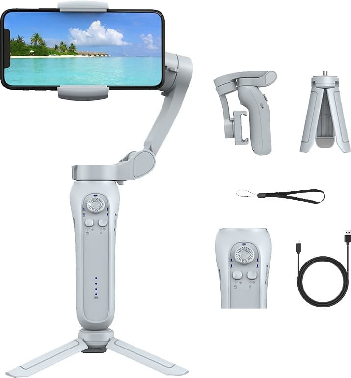 Estabilizador Gimbal Smart Vision L7BPRO Plus 3 Eixos Dobrável