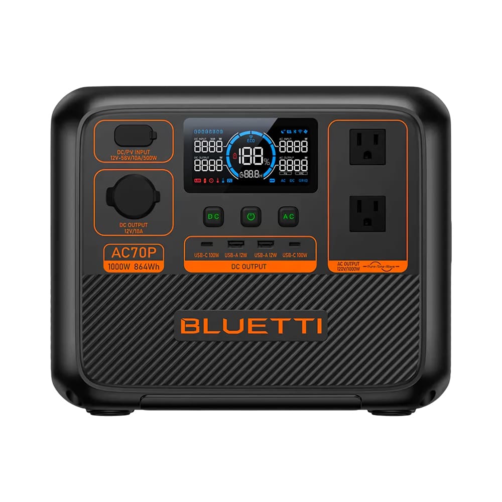 Estação de Energia Portátil Bluetti AC70P 1000W 220V