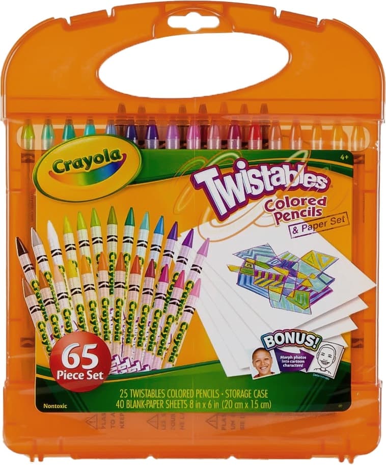 Estojo Crayola Twistables Lápis de Cor e Papel 04-5225 (65 Peças)