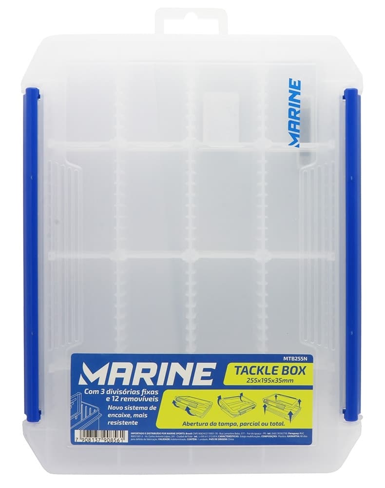 Estojo para Iscas Marine Sports Tackle Box MTB255N com 3 Divisórias
