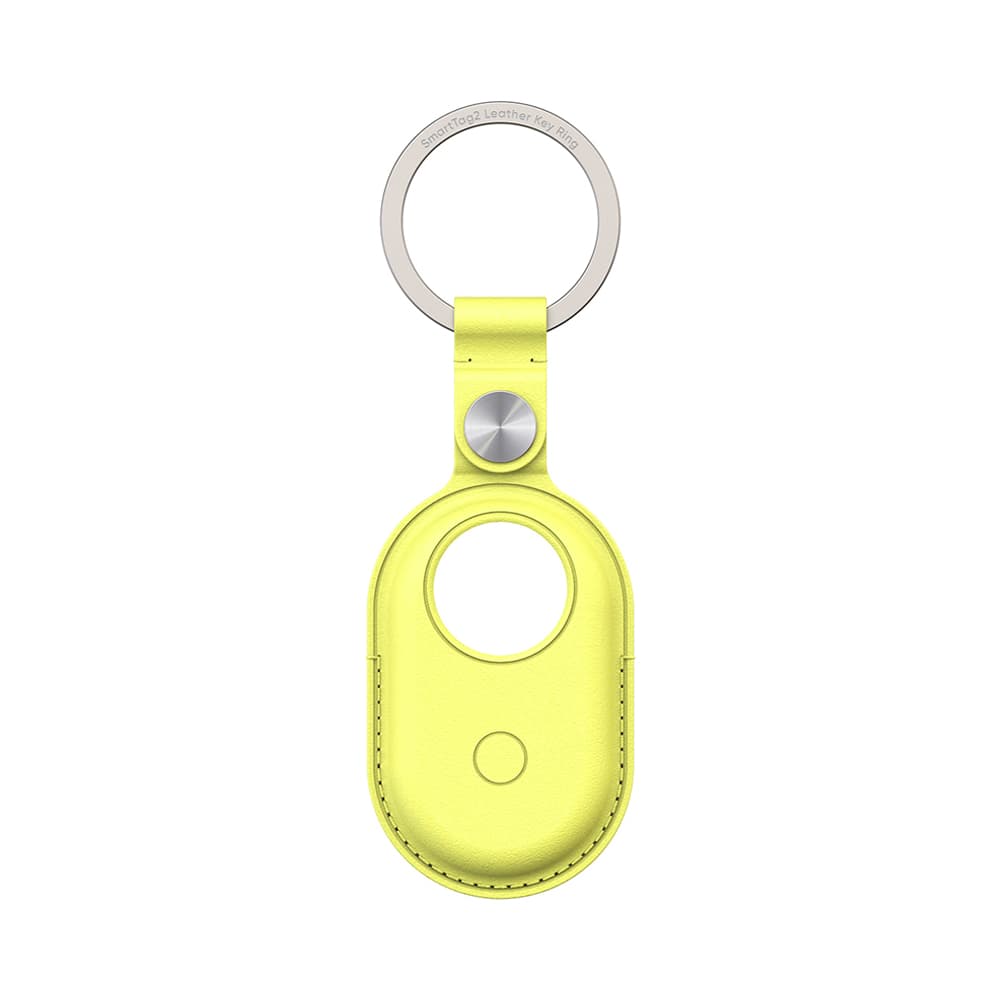 Estojo com Chaveiro Samsung Strap Studio Leather Key Ring Gp-FUT560BRAYW para Galaxy Smart Tag 2 Amarelo