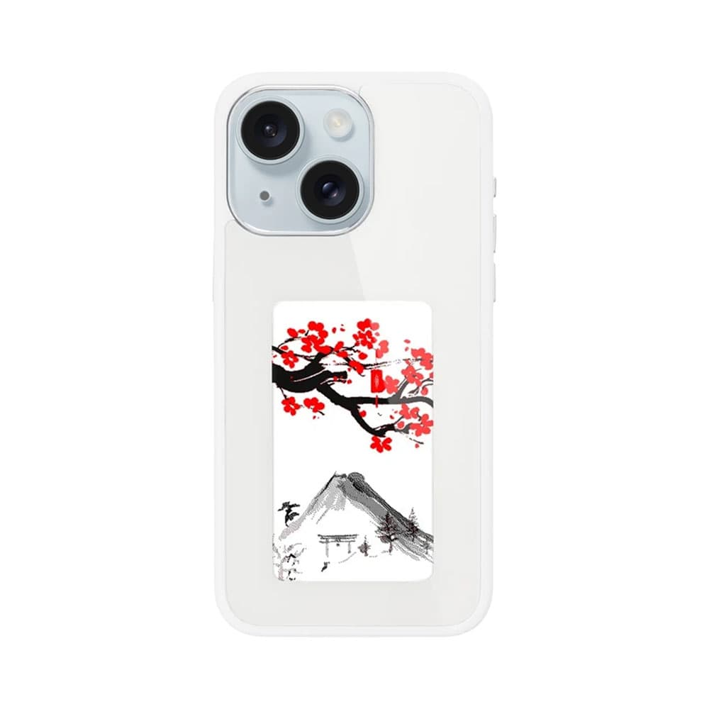 Capa Protetora Born To Love E-Ink Fashion Case para iPhone 15 Branco