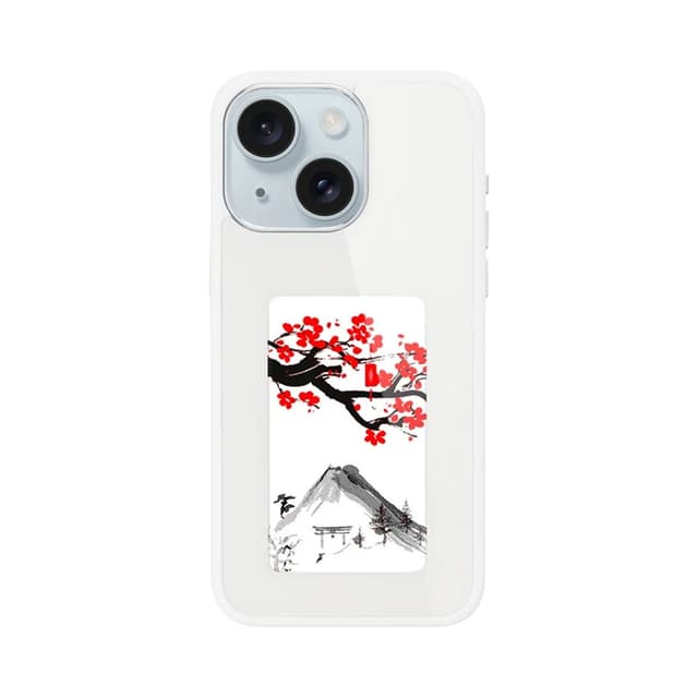 Capa Protetora Born To Love E-Ink Fashion Case para iPhone 15 Branco