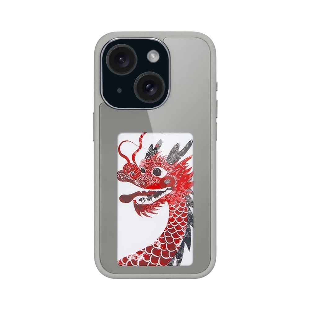 Capa Protetora E-Ink Fashion Case Born To Love para iPhone 15 Cinza