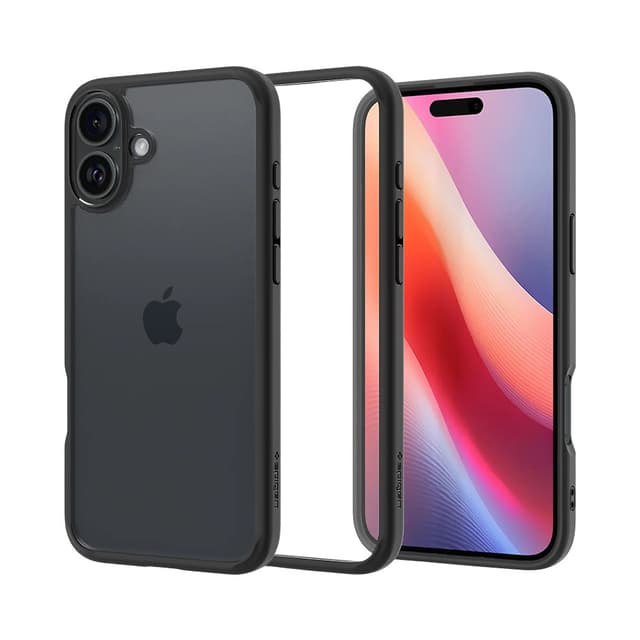 Capa Protetora Spigen Ultra Hybrid para iPhone 16 Preto Fosco