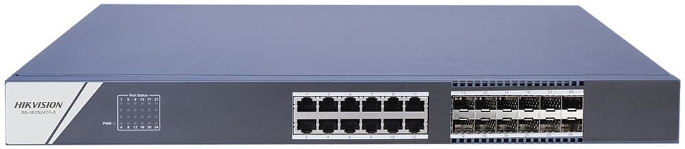 Switch de Rede Hikvision Ds-3E0524TF(B) 24 Portas