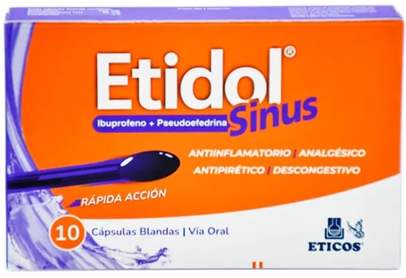 Medicamento Etidol Sinus 400MG (10 Cápsulas)
