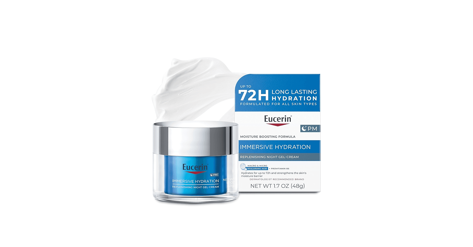 Eucerin Crema Facial Moisture Boosting Immersive Hydration 72H 48G