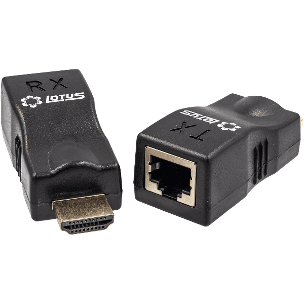 Extensor HDMI Lotus Lt-143 Rj-45 Full HD 30M Preto