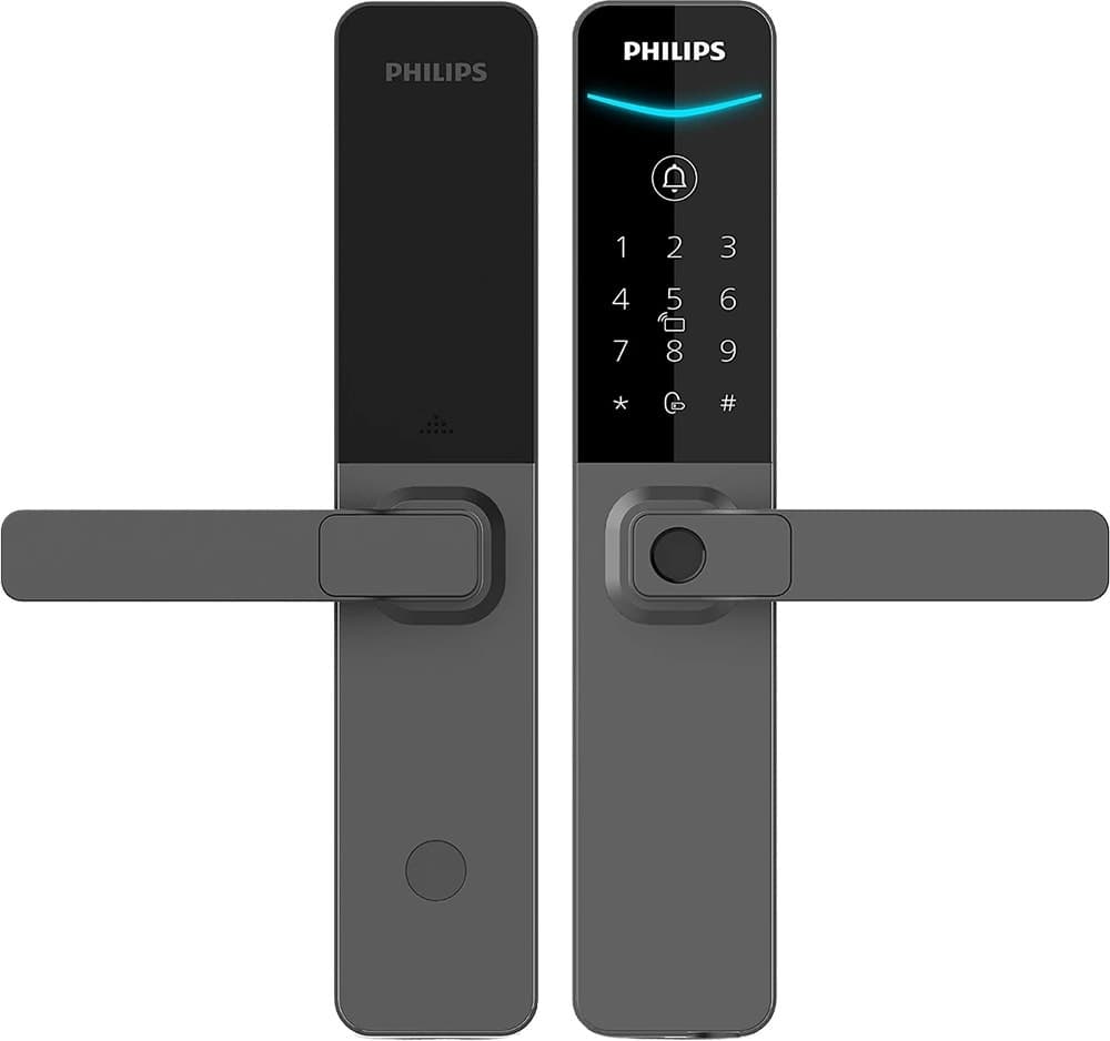Fechadura Eletrônica Digital Philips Ddl615-5HBS Sky Grey