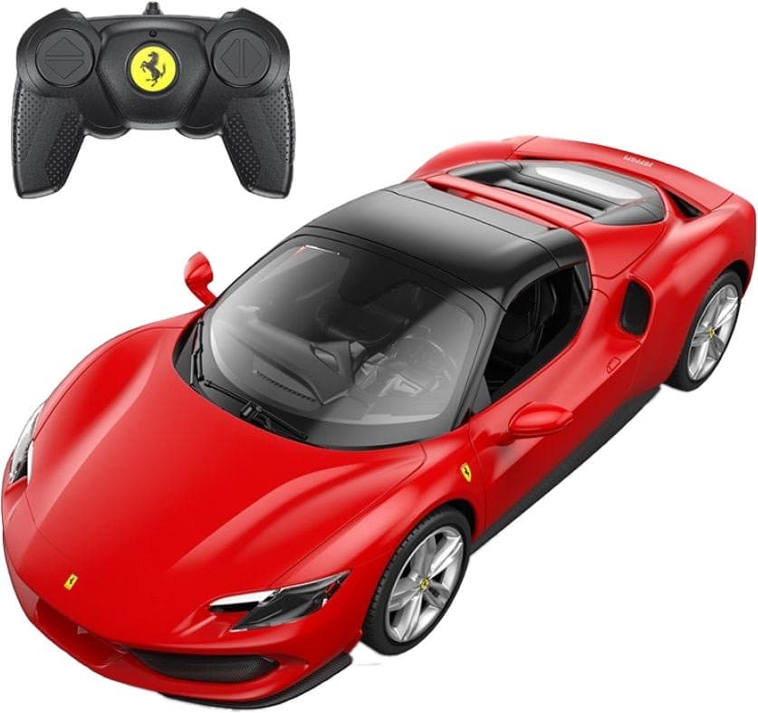 Carro de Controle Remoto Ferrari 296 Gts Escala 1/16 Rastar 94600 Vermelho