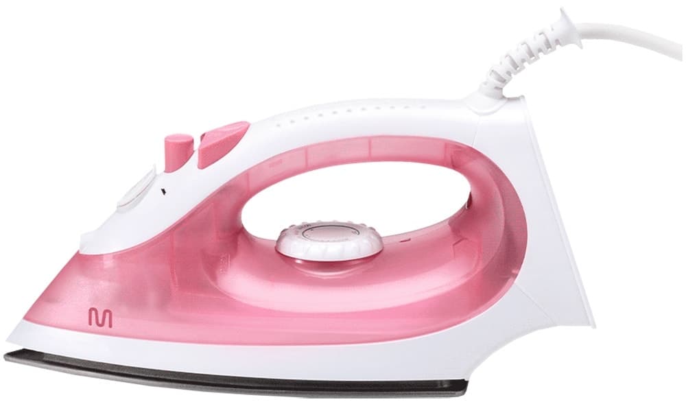 Ferro A Vapor Home Antiaderente 2000W 220V/60Hz Branco/Rosa