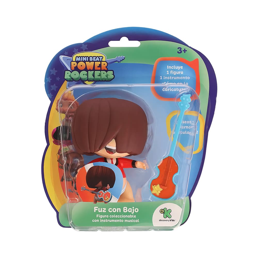 Figura Colecionável Power Rockers Mini Beat com Instrumentos Musicais 32010 Sortido 1 Peça