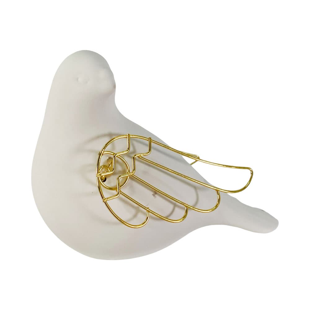 Figura Decorativa Ave Concepts 453-010002 17 Cm Branco Dourado