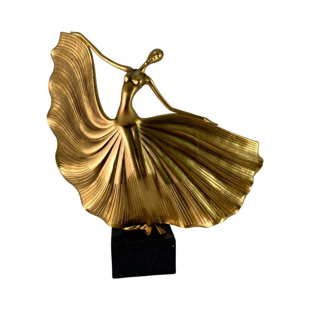 Figura Decorativa Bailarina Concepts 31 Cm Dourado