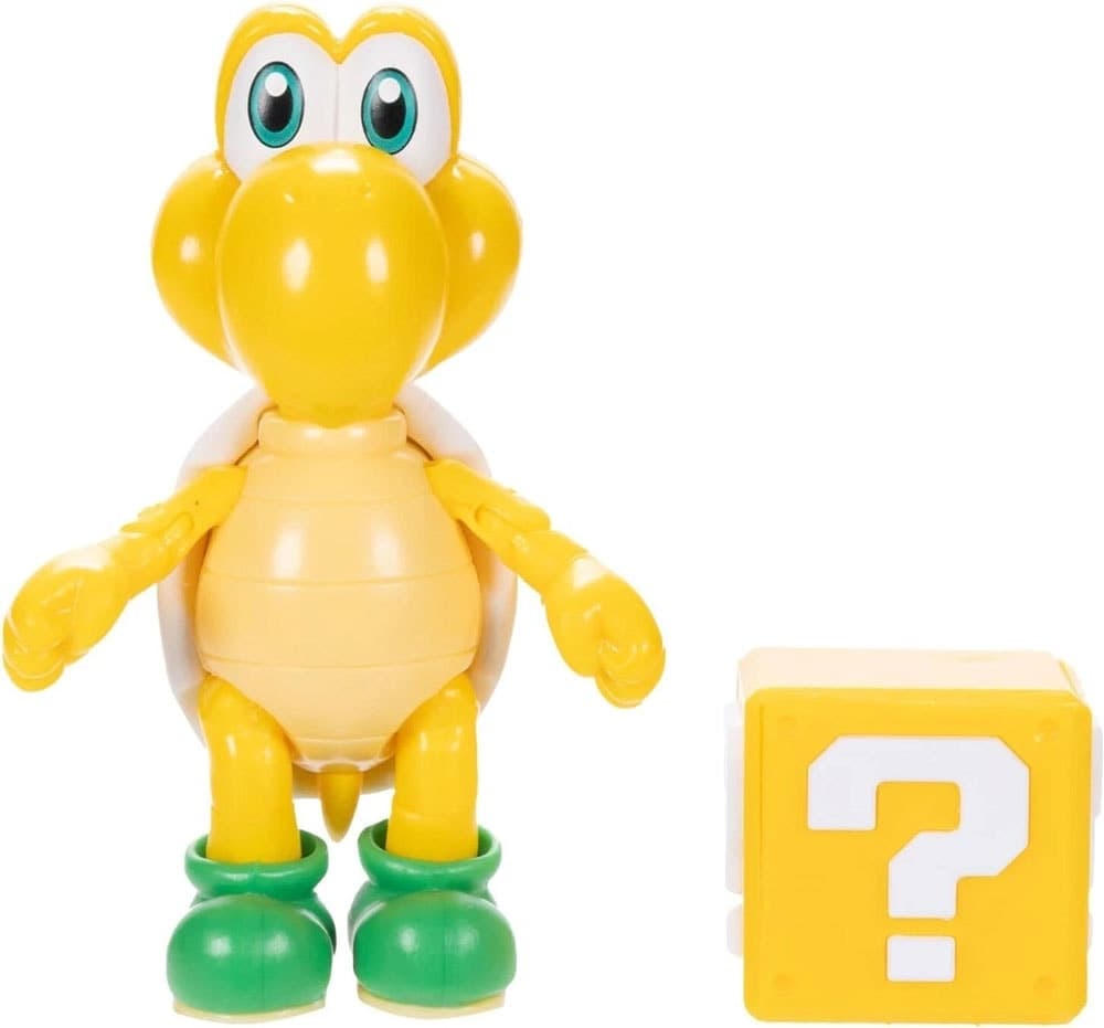 Figura Koopa Troopa com Bloco ? Super Mario Jakks Pacific