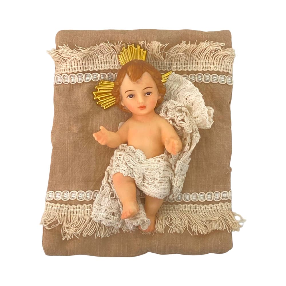 Figura Menino Jesus Santini 11 Cm com Almofada