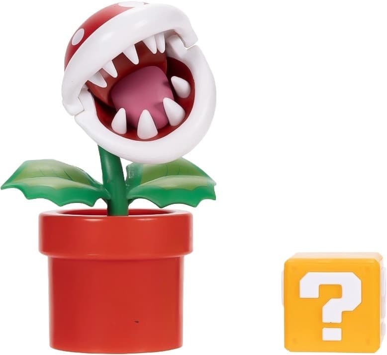 Figura Piranha Plant com Bloco Super Mario Jakks Pacific